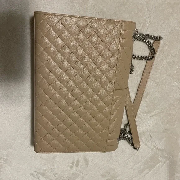 ❌SOLD❌—YSL ENVELOPE LARGE BAG IN MIX MATELASSÉ GRAIN DE POUDRE EMBOSSED LEATHER. - Picture 5 of 9